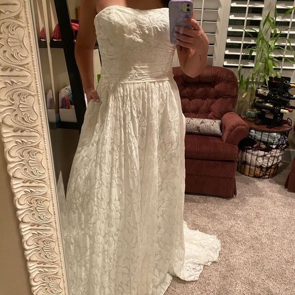 GALINA Lace Wedding Ball Gown with pockets NWT - Picture 6 of 16